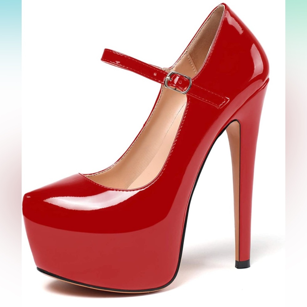 Women's Red Platform Stilettos